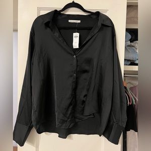 Abercrombie Silky Black Button Down